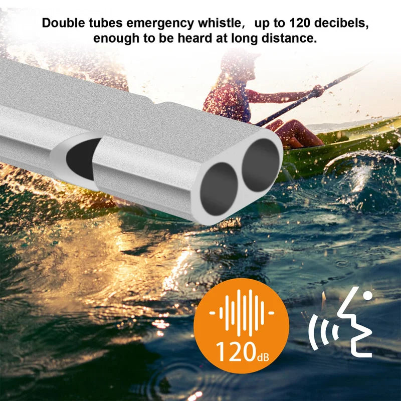 (10 Pack) Double Tube Loud Emergency Survival Whistle Camping Hiking Dog Training - Piachoi Store