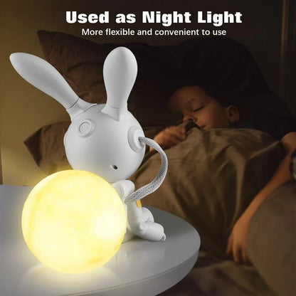 Bunny Moon Galaxy Projector - Astronaut Projector Galaxy Starry Sky LED Night Light Ocean Star LED Lamp Remote - Piachoi Store