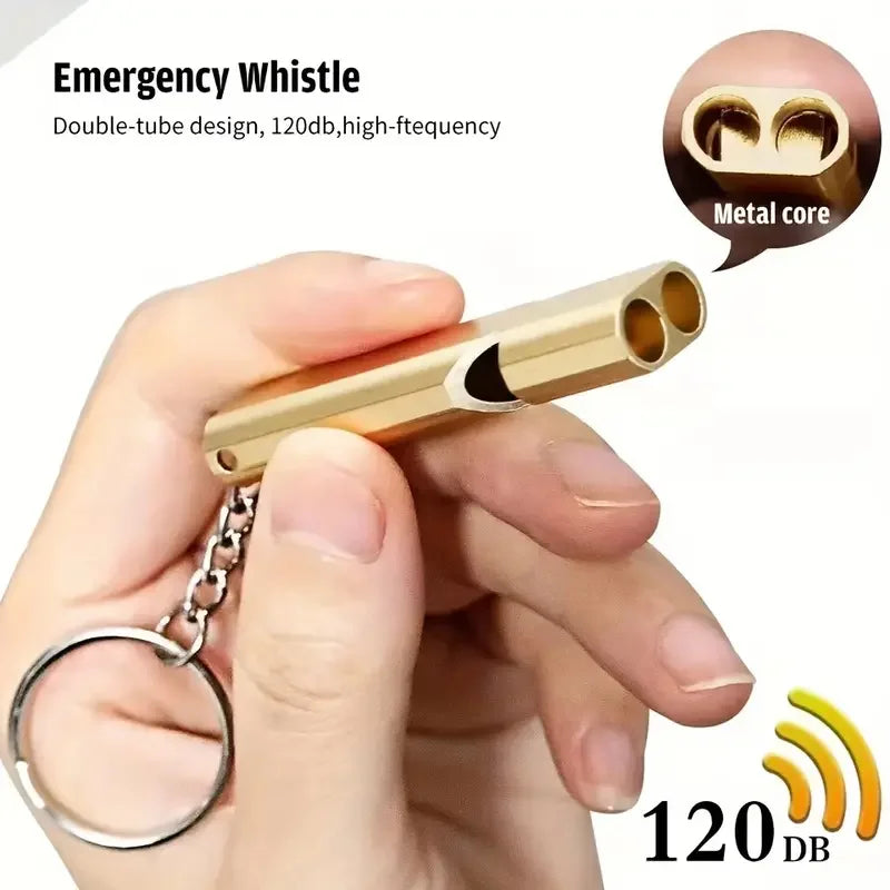 (10 Pack) Double Tube Loud Emergency Survival Whistle Camping Hiking Dog Training - Piachoi Store