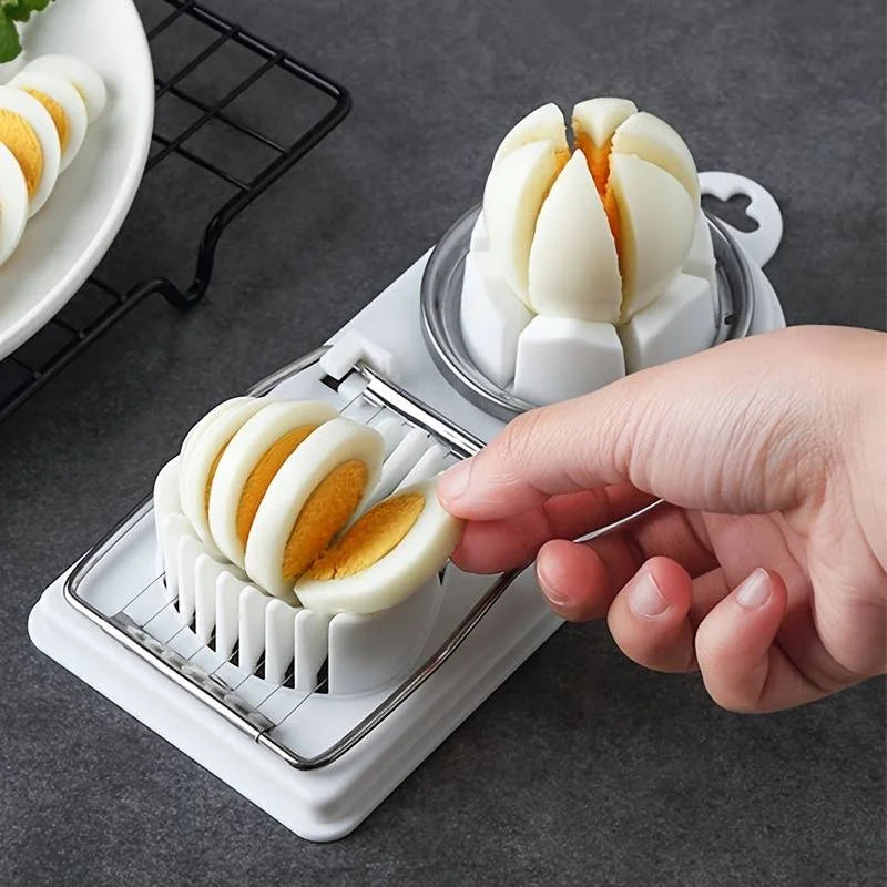 2 In 1 Stainless Steel Boiled Egg Slicer Cutter - Piachoi Store