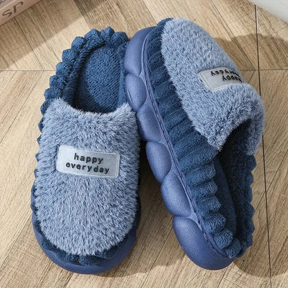 Happy Everyday Fluffy Slippers – Ultra-Soft Plush House Slippers with Cushioned Sole