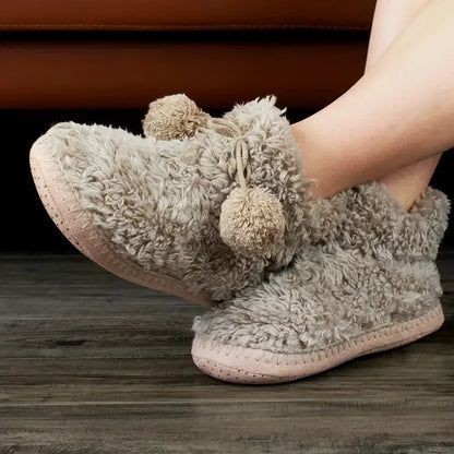 Cozy Pom Pom Slippers - Comfortable Indoor Home Slippers