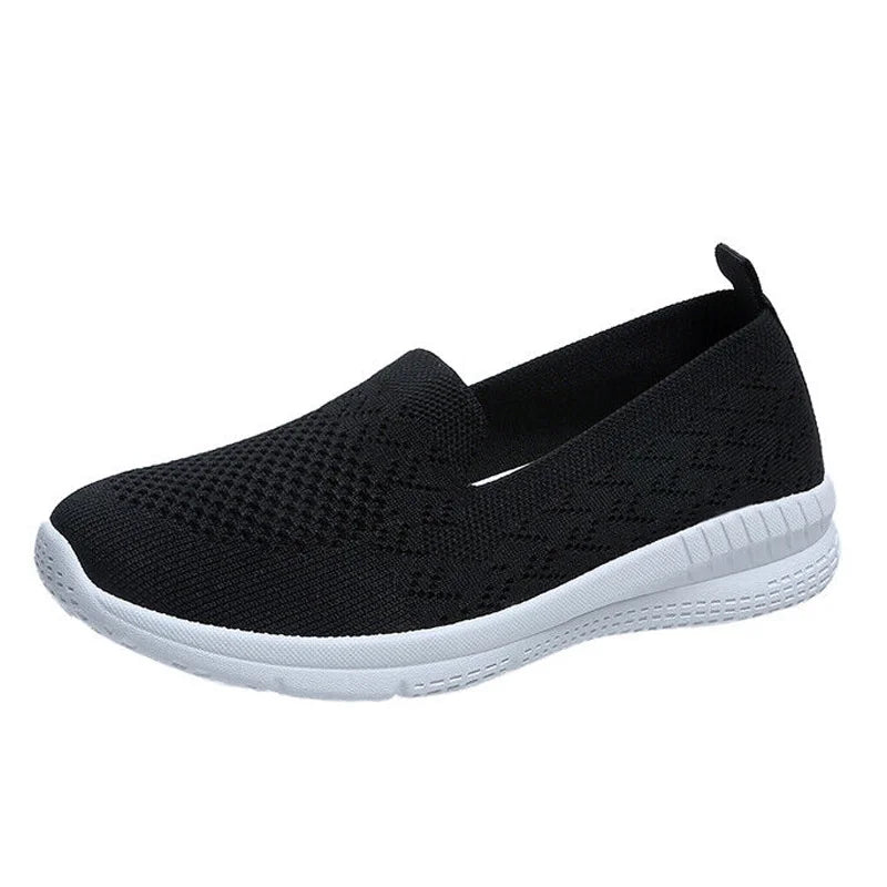 Slip on Casual Sneakers for Women - Flats Comfortable Knitted Loafers Lightweight Nurse Walking Sneakers - Piachoi Store