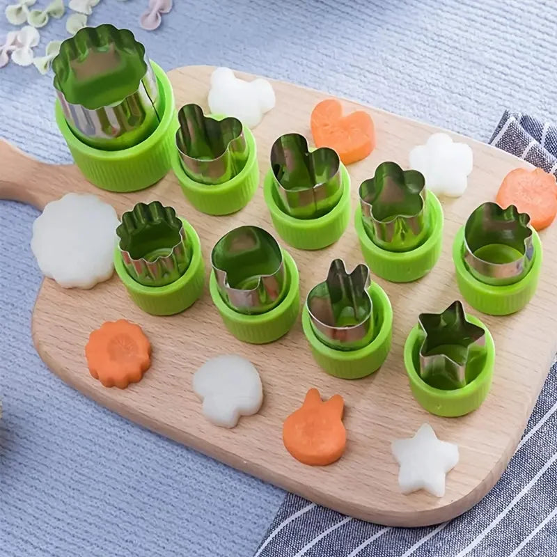 (9 Pcs) Fruit Vegetable Cookie Cutters Shapes Sets - Mini Cookie Slicer Mold - Piachoi Store