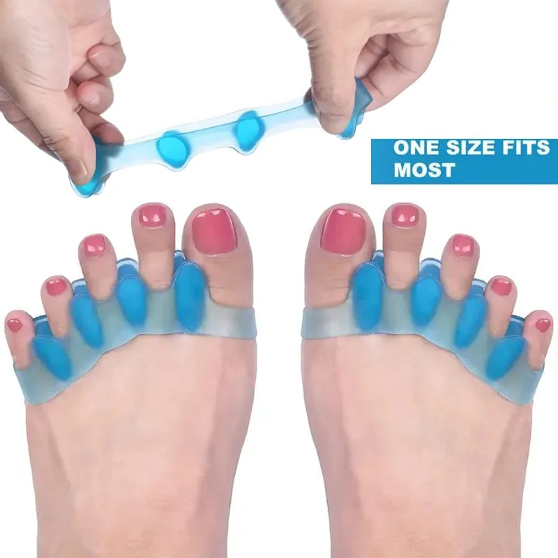 1 Pair Toe Separator and Straightener - Bunion Corrector for Relaxing Toes, Hammer Toe, Hallux Valgus - Piachoi Store