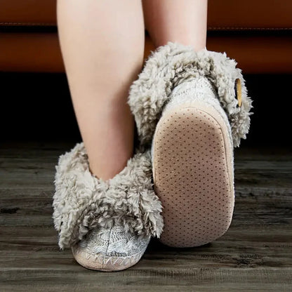 Cozy Chic Plush-Lined Slip-On Slippers