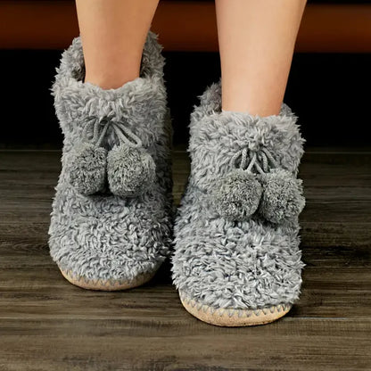 Cozy Pom Pom Slippers - Comfortable Indoor Home Slippers