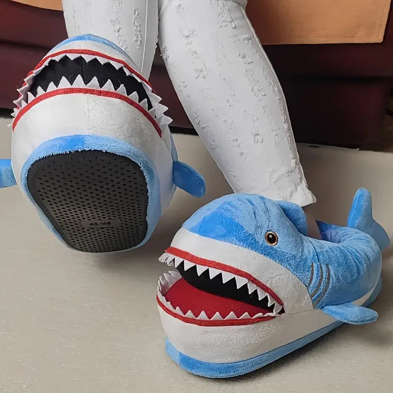 Unleash Fun & Warmth: Cozy Shark Plush Slippers for Ultimate Relaxation