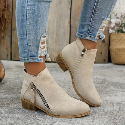 Women's Chic Ankle Boots - Comfortable and Stylish Footwear for Everyday Wear