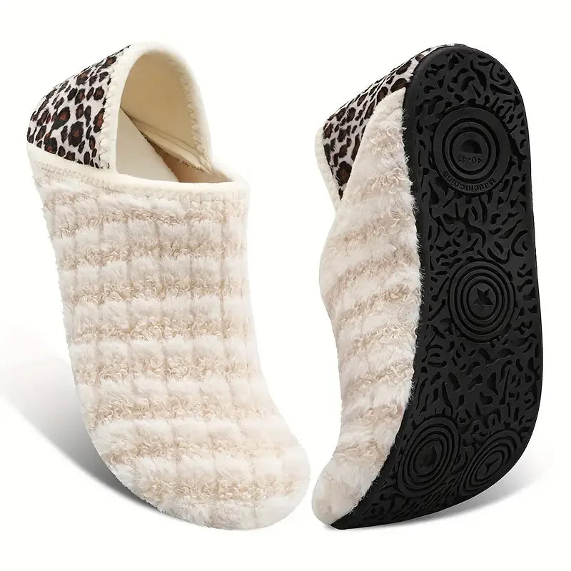 Heavenly Soft Cozy Home Plush Flat Sock Slippers