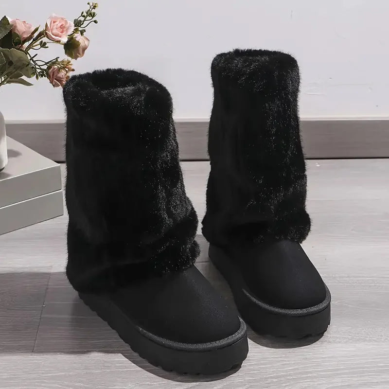 Step into Comfort - Plush Winter Warmth Boots