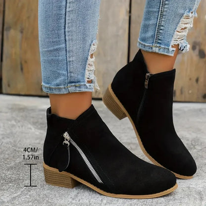 Women's Chic Ankle Boots - Comfortable and Stylish Footwear for Everyday Wear