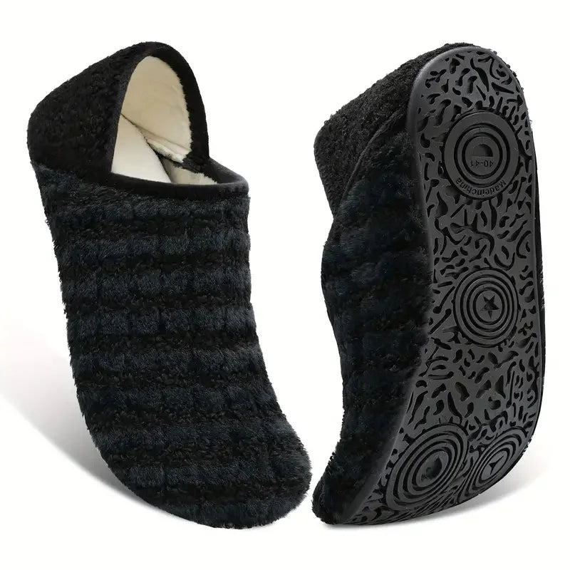 Heavenly Soft Cozy Home Plush Flat Sock Slippers