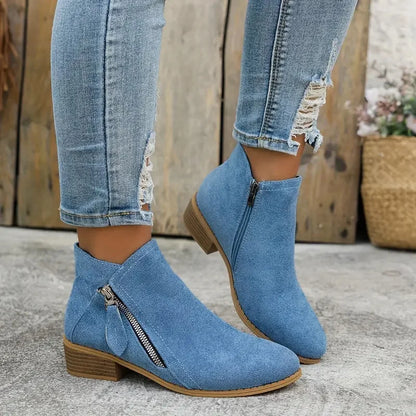 Women's Chic Ankle Boots - Comfortable and Stylish Footwear for Everyday Wear