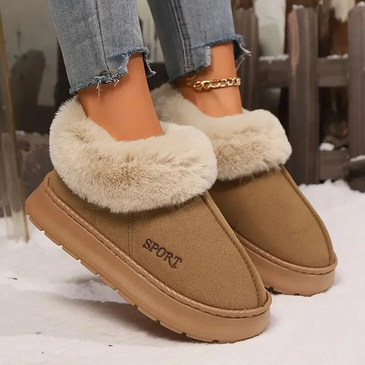 Cozy Comfort Plush Slippers - A Warm Embrace for Your Feet!