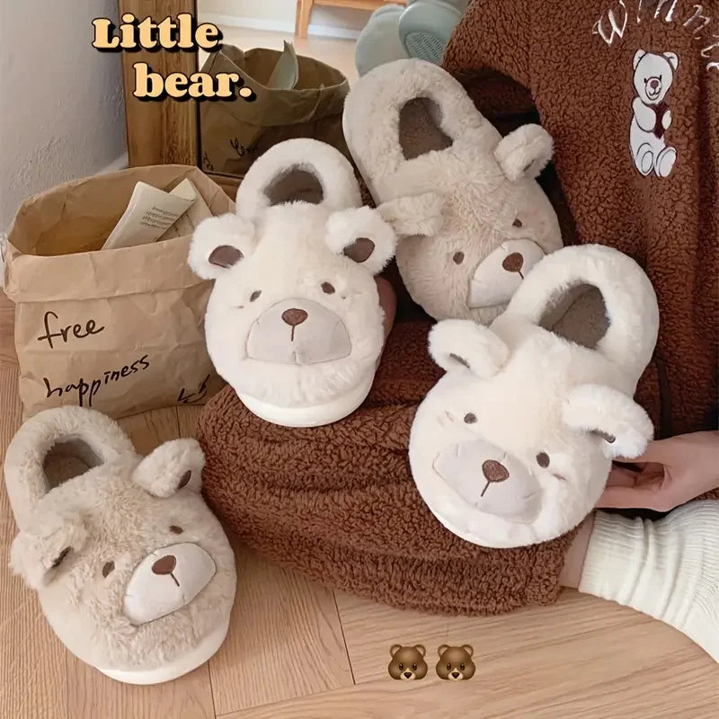 Teddy Bear Plush Slippers – Cozy Comfort with a Cuddly Twist