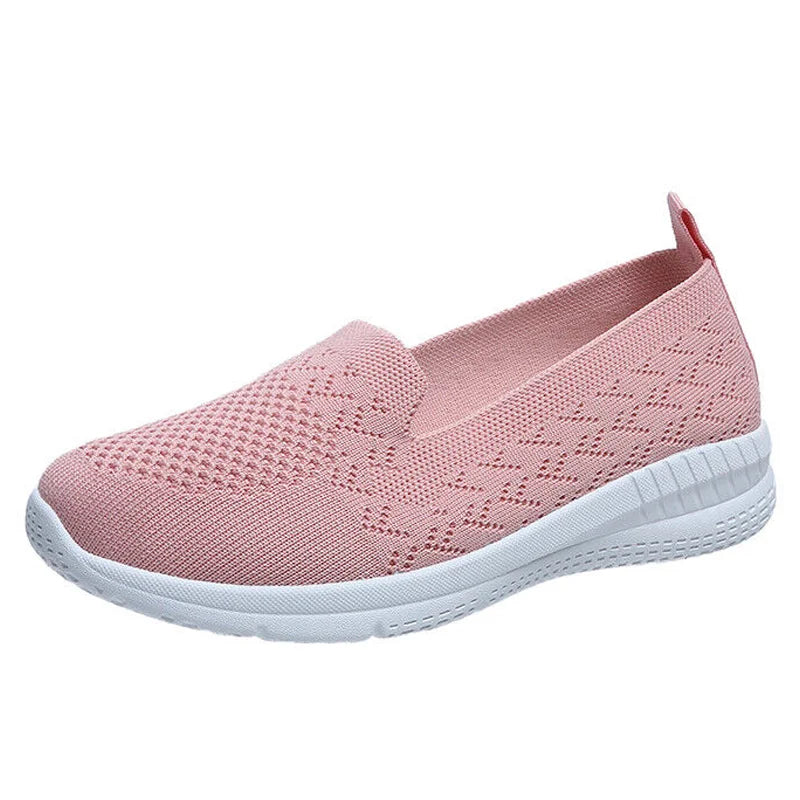 Slip on Casual Sneakers for Women - Flats Comfortable Knitted Loafers Lightweight Nurse Walking Sneakers - Piachoi Store