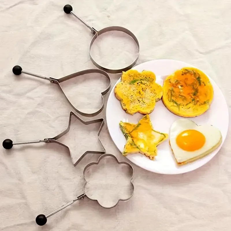 (5Pcs) Stainless Steel Fried Egg Pancake Shaper Omelette Mold - Frying Egg Cooking Tools - Piachoi Store