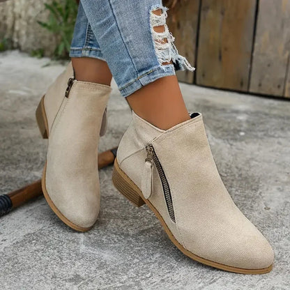 Women's Chic Ankle Boots - Comfortable and Stylish Footwear for Everyday Wear