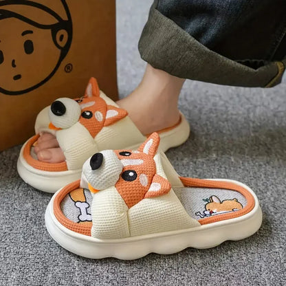 Corgi Plush Comfort Slippers – Step into Cuteness & Cozy Bliss