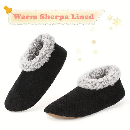 Ultimate Home Comfort & Warmth: Cozy Sherpa-Lined Slippers