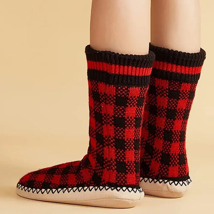 Cozy Knitted Indoor Slipper Socks - Foldable & Washable, Perfect For Winter