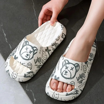 Urban Glide: Graffiti-Chic Comfort Slides