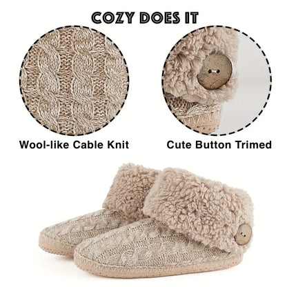 Cozy Chic Plush-Lined Slip-On Slippers