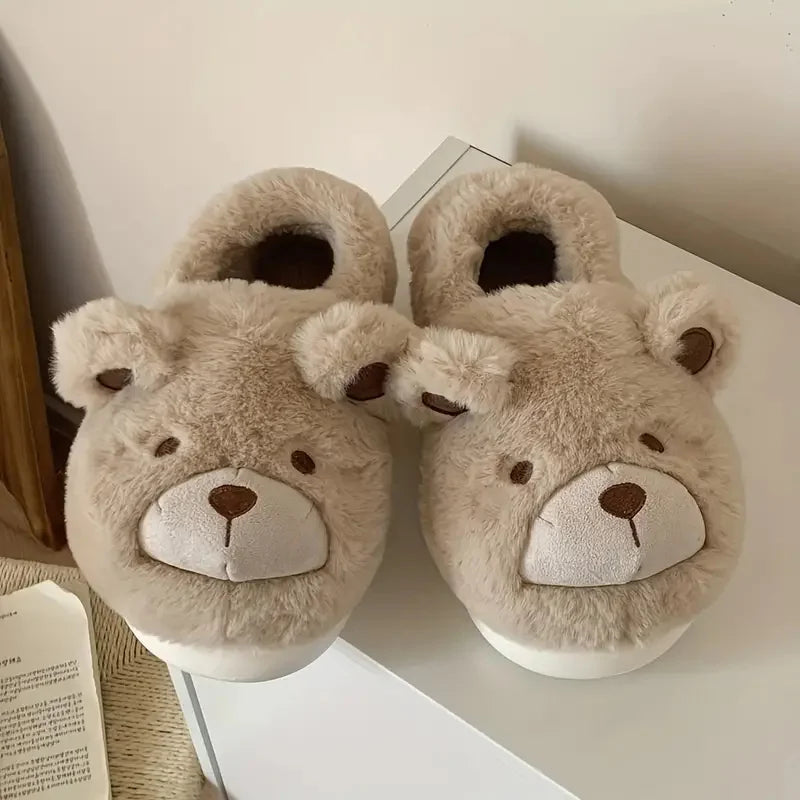 Teddy Bear Plush Slippers – Cozy Comfort with a Cuddly Twist