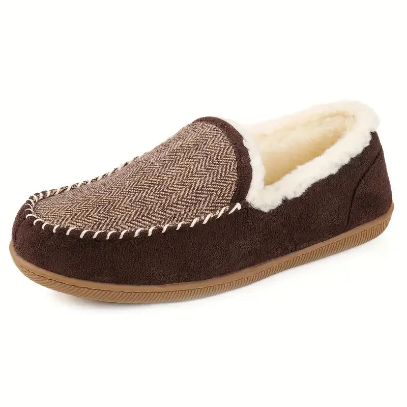 Fleece-Lined Moccasin Slippers for Women