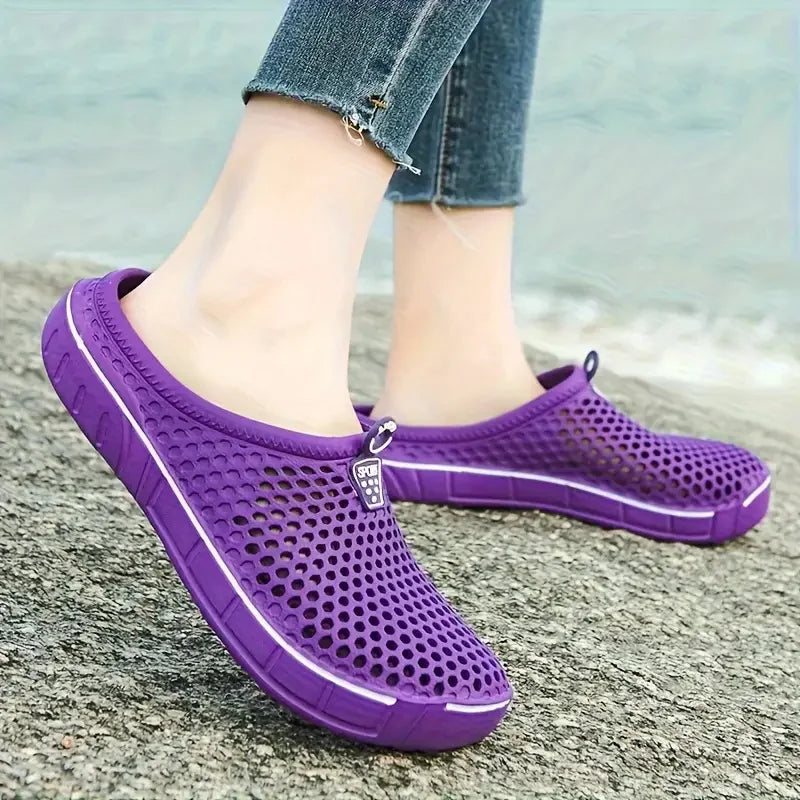 Airy Comfort Clogs - Summer Quick-Dry Beach Clogs with Breathable Cut-Out Design