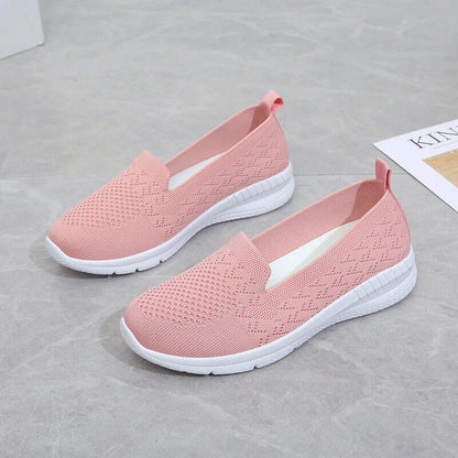 Slip on Casual Sneakers for Women - Flats Comfortable Knitted Loafers Lightweight Nurse Walking Sneakers - Piachoi Store