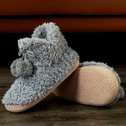 Cozy Pom Pom Slippers - Comfortable Indoor Home Slippers