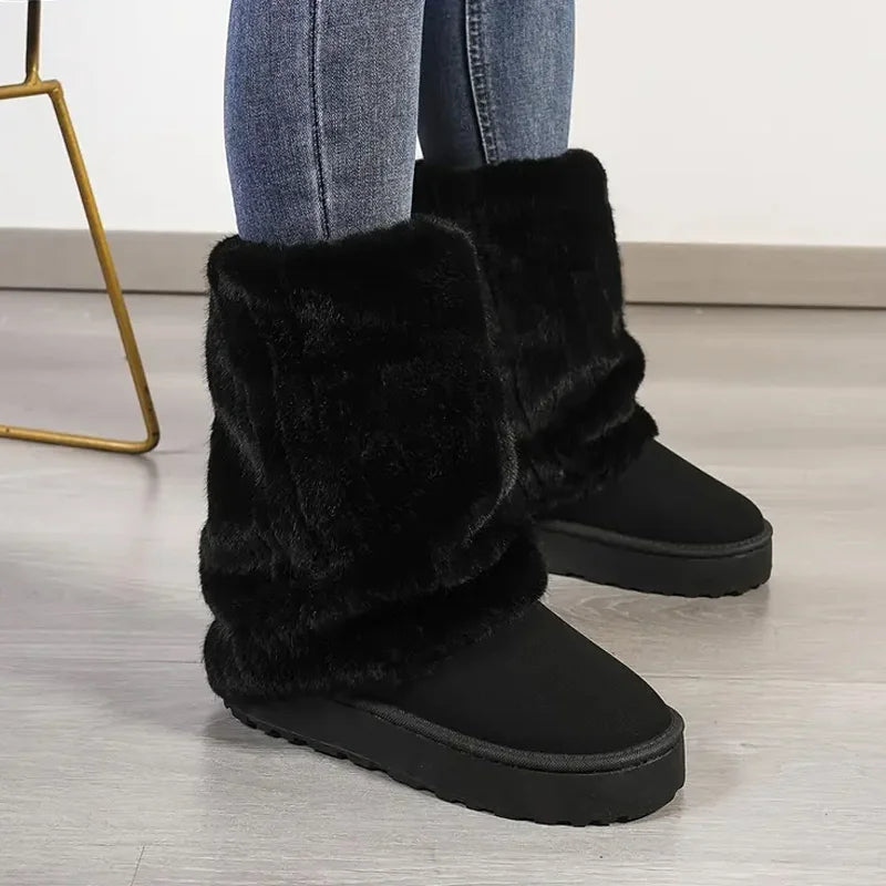 Step into Comfort - Plush Winter Warmth Boots