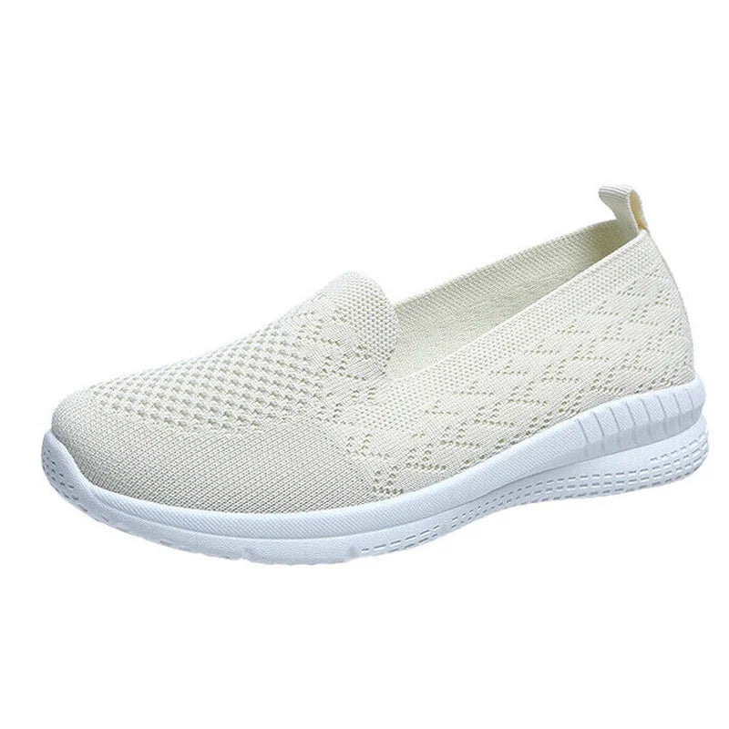 Slip on Casual Sneakers for Women - Flats Comfortable Knitted Loafers Lightweight Nurse Walking Sneakers - Piachoi Store