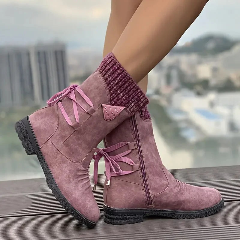 Women's Warm Cozy & Stylish Winter Boots with Knitted Cuff