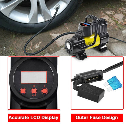 12V DC Portable Tire Air Compressor Pump