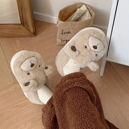 Teddy Bear Plush Slippers – Cozy Comfort with a Cuddly Twist