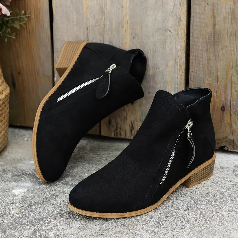 Women's Chic Ankle Boots - Comfortable and Stylish Footwear for Everyday Wear