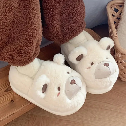 Teddy Bear Plush Slippers – Cozy Comfort with a Cuddly Twist