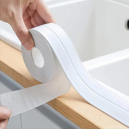 1 Roll of Waterproof White PVC Self-Adhesive Tape - Bath & Kitchen Caulk Tape Sealant Strip - Piachoi Store