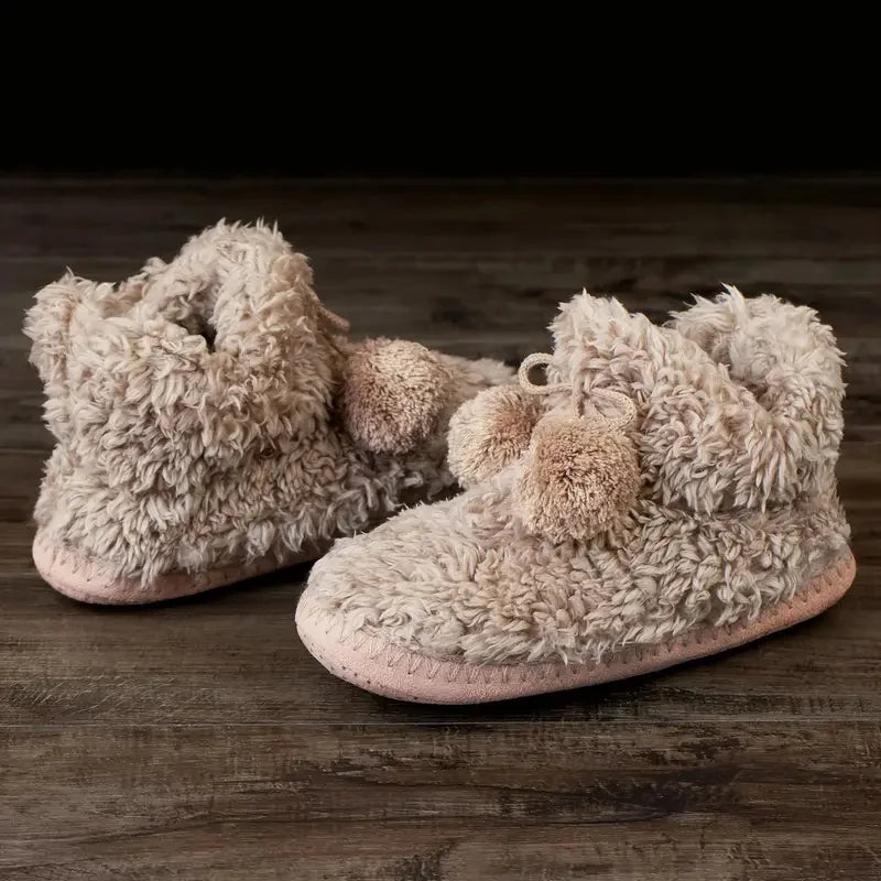 Cozy Pom Pom Slippers - Comfortable Indoor Home Slippers