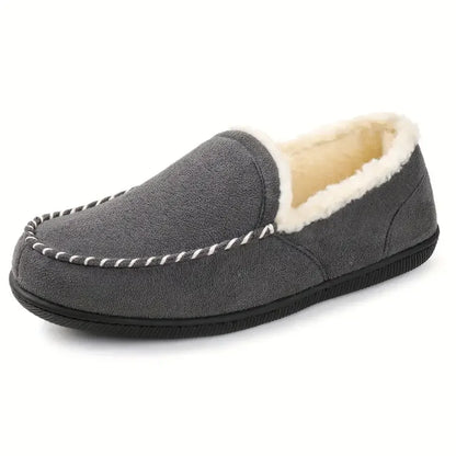 Fleece-Lined Moccasin Slippers for Women