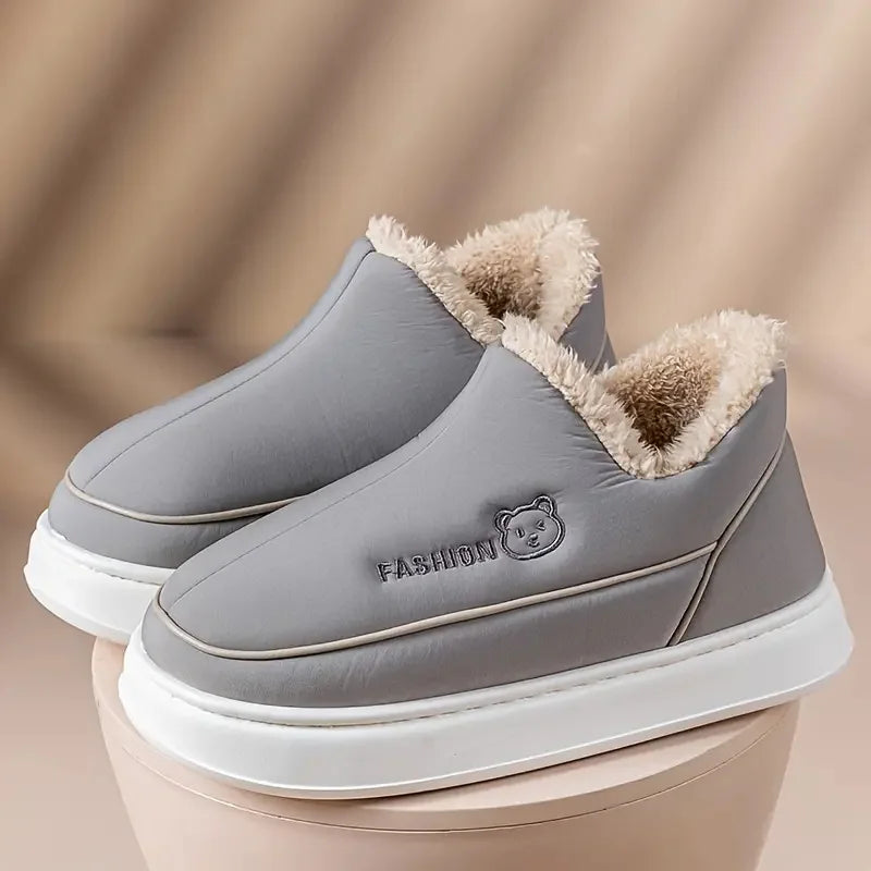 Cozy Faux Fur Lined Winter Slippers for Women