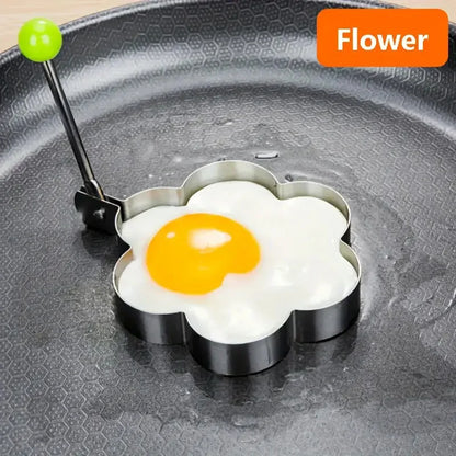 (5Pcs) Stainless Steel Fried Egg Pancake Shaper Omelette Mold - Frying Egg Cooking Tools - Piachoi Store