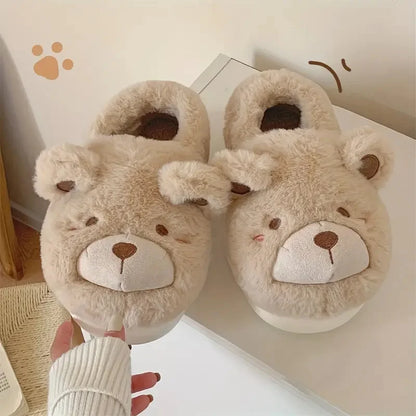 Teddy Bear Plush Slippers – Cozy Comfort with a Cuddly Twist