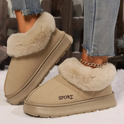 Cozy Comfort Plush Slippers - A Warm Embrace for Your Feet!