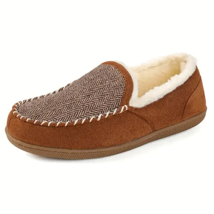 Fleece-Lined Moccasin Slippers for Women