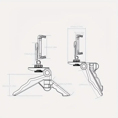 360° Adjustable Tripod Desktop Stand Desk Holder Stabilizer For Cell Phone - Piachoi Store