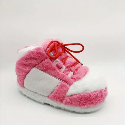 Plush Sneaker Slippers for Women & Men - Ultra Soft Fluffy House Shoes